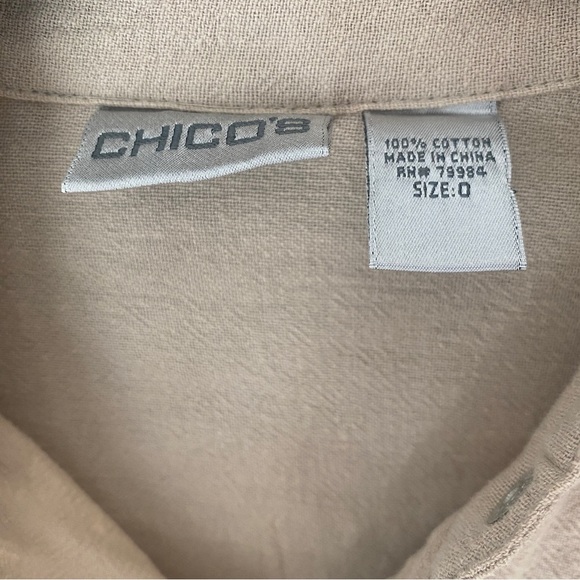 Chico’s Safari Long Shirt Chico’s Size 0/Small - Picture 5 of 5